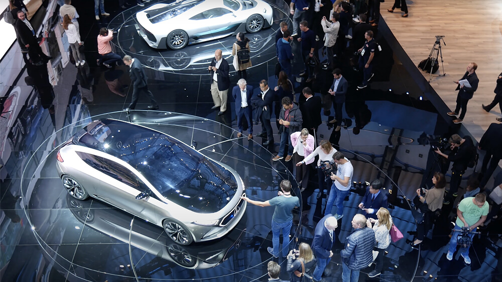 Messefilm Foto Messestand von oben